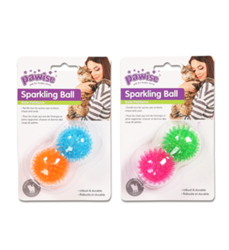 Pawise Cat Toy Sparkling Ball 4.5cm 2pk