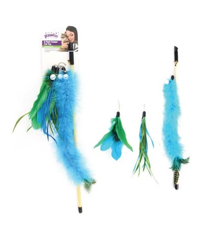 Pawise Cat Teaser Feather 3pc Value Pack