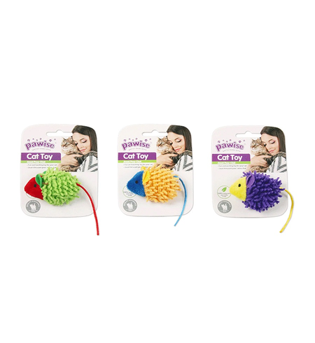 Pawise Cat Toy Shaggy Mouse