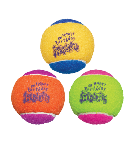 Kong AirDog Squeaker Birthday Balls 3pk