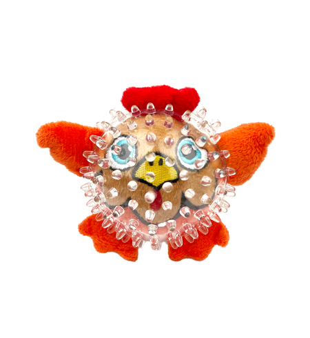 Ruff Play Spiky Squeaky Bird Orange