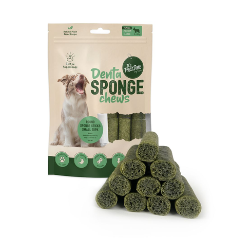 Its Treat Time Dental Sponge Chew Stick Medium 6 Pk