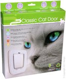 Pet-Corp Classic Glass & Wood Fitting White Cat Door-cat-The Pet Centre