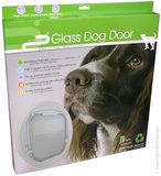 Pet-Corp Versatile Manual Glass Fitting White Dog Door-dog-The Pet Centre