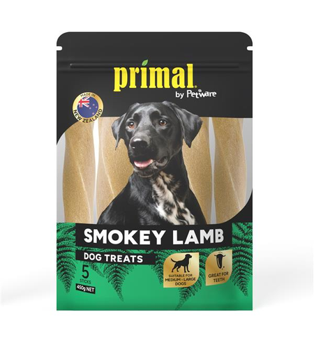 Primal Dog Treats Smokey Lamb 5pk 450g