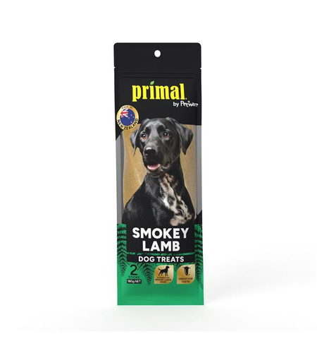 Primal Dog Treats Smokey Lamb 2pk 180g
