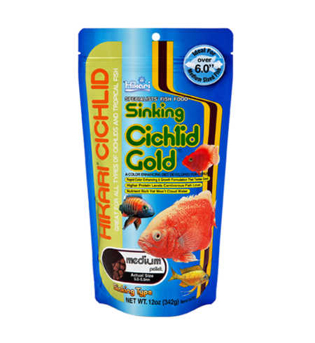 Hikari Cichlid Gold Medium Pellet Sinking 342g