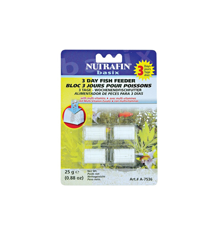 Nutrafin Basix 3 Day Fish Feeder 4pk 25g