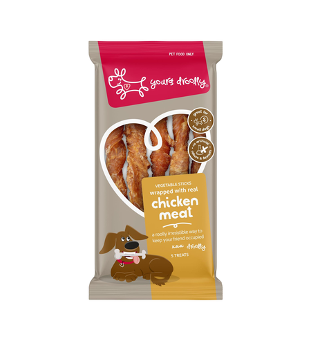 Yours Droolly Chicken Wrap Sticks Small 5pk