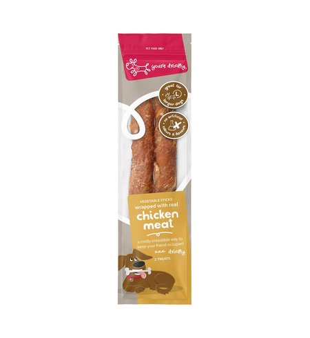 Yours Droolly Chicken Wrap Sticks Lg 2pk