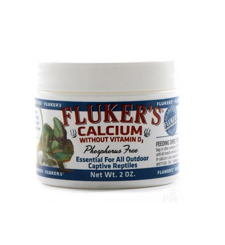 Flukers Calcium Powder NO Vit D3 57g