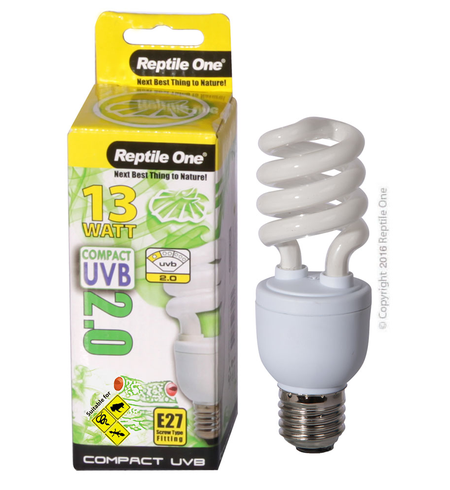 Reptile One Bulb Compact UVB 2.0 13W E27 Fitting