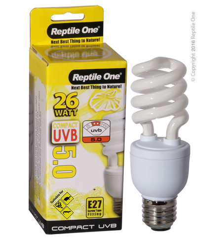 Reptile One Bulb Compact UVB 5.0 26W E27 Fitting