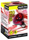 Reptile One Heat Lamp Infrared Medi Lamp 50W E27 Screw Fitting-fish-The Pet Centre