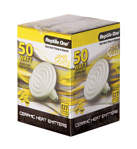 Reptile One Heat Lamp Ceramic 50W E27 Screw Fitting