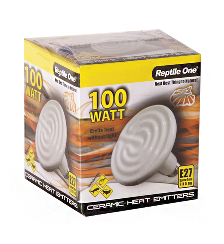 Reptile One Heat Lamp Ceramic 100W E27 Screw Fitting