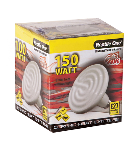 Reptile One Heat Lamp Ceramic 150W E27 Screw Fitting