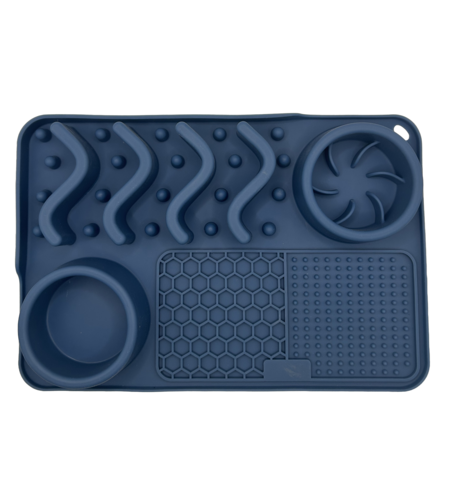 Slow Feeder Mat Bento Light Blue 30x20cm
