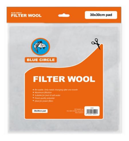 Blue Circle Filter Wool 30x30x2cm