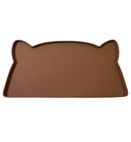 Waggin Tails Silicone Mat Cat Head Mocha