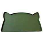 Waggin Tails Silicone Mat Cat Head Olive-cat-The Pet Centre