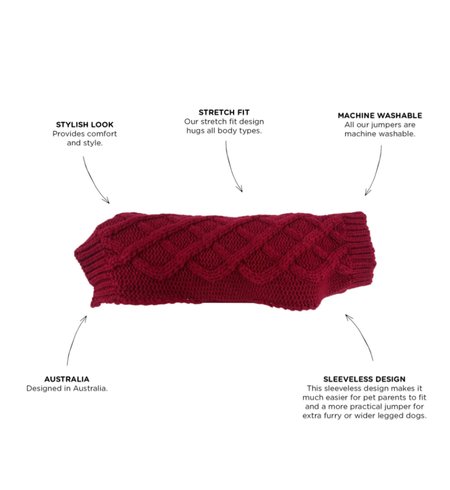 Huskimo Diamond Cable Scarlet 46cm