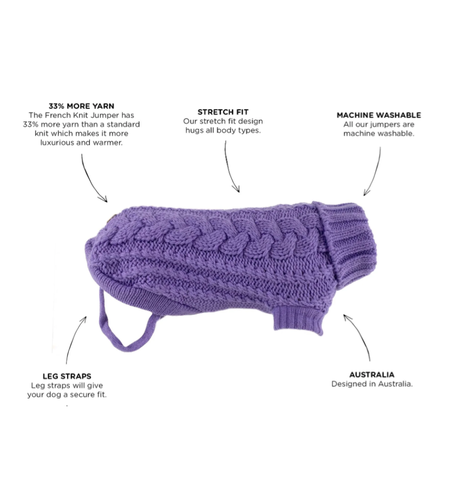 Huskimo Frenchknit Lavender 46cm