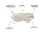Huskimo Frenchknit Ivory 60cm-dog-The Pet Centre