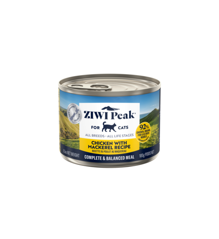 Ziwi Peak Canned Chicken And Mackerel Cat Food 185g