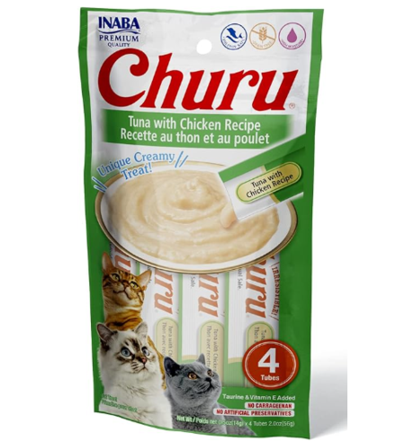 Inaba Cat Churu Tuna with Chicken Recipe 14g x4