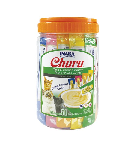 Inaba Cat Churu Tuna & Chicken Varieties Bulk 14g x50