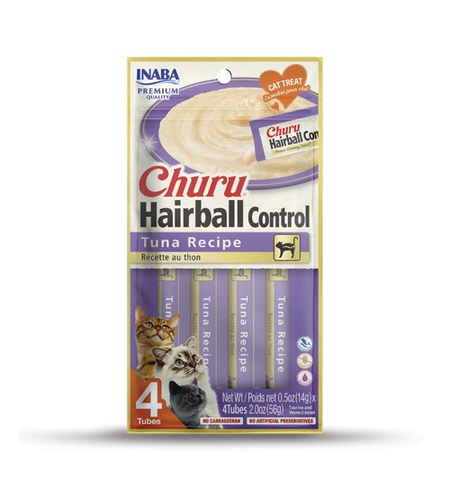 Inaba Cat Churu Hairball Control Tuna Recipe 14g x4