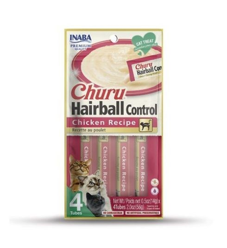 Inaba Cat Churu Hairball Control Chicken Recipe 14g x4