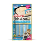 Inaba Cat Churu Skin & Coat Tuna with Scallop Recipe 14g x4-cat-The Pet Centre
