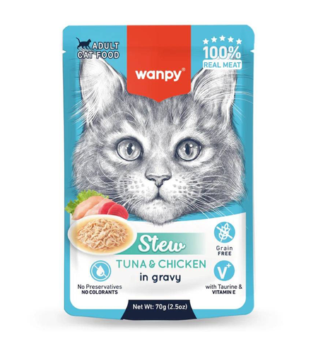 Wanpy Tuna and Chicken 70g Cat Pouch