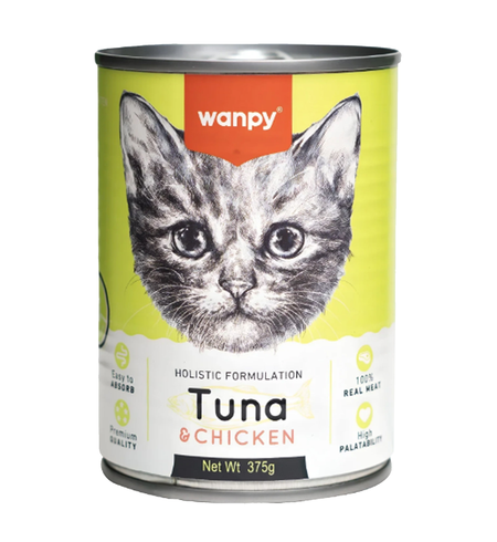 Wanpy Chicken and Tuna 375g Kitten Can