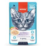 Wanpy Chicken and Duck 70g Kitten Pouch-cat-The Pet Centre