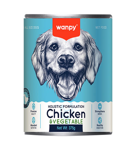 Wanpy Chicken and Vegetable 375g Dog Can