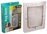 Pet One Dog Door Poly M Ins Flap Wood Door Panel Mount Fit 16kg 46cm-dog-The Pet Centre