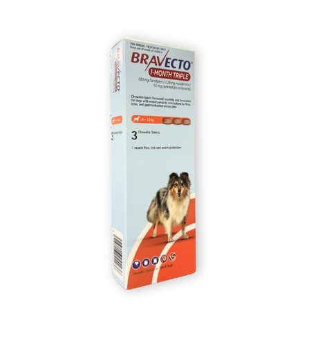 Bravecto 1 Month Triple Small Dog 5.1 - 10kg 3pk