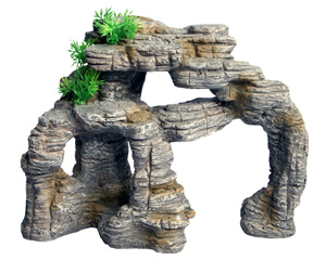 Aqua One Rock Cliff with Plant 26.5x13.5x20.5cm