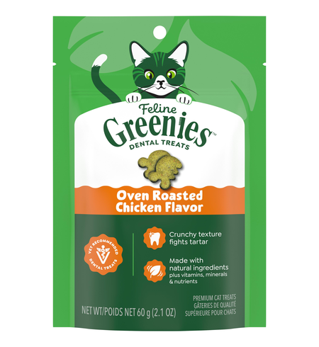 Greenies Cat Dental Treats Oven Roasted Chicken 60g