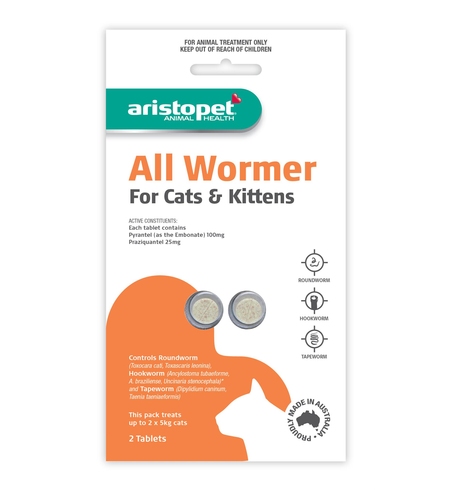 Aristopet All Wormer Cat Kitten 2pack