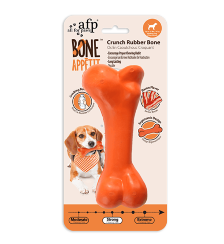 AFP Bone Appetit Crunch Rubber Bone Medium