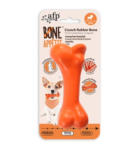 AFP Bone Appetit Crunch Rubber Bone Small