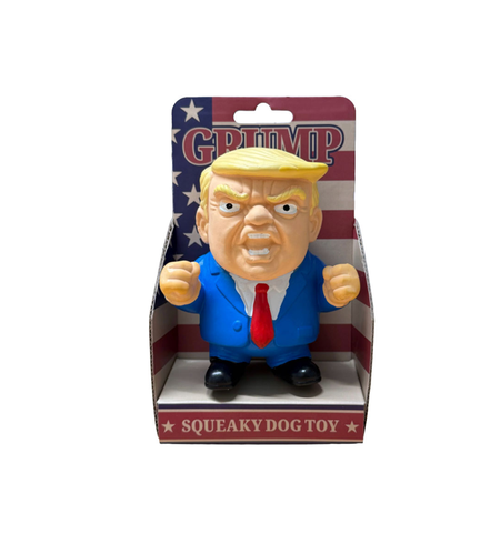 Grump Donald Trump Squeaky Dog Toy