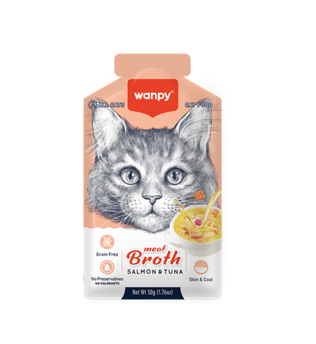 Wanpy Cat Salmon & Tuna Broth 50g