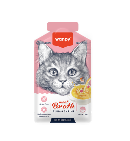 Wanpy Cat Tuna & Shrimp Broth 50g