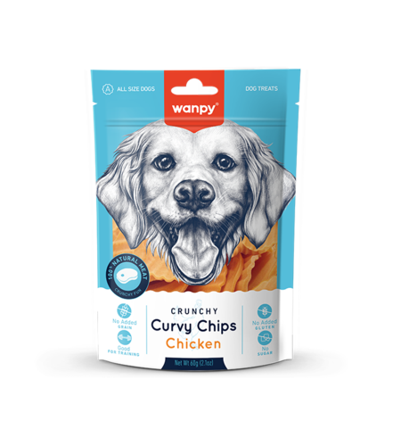 Wanpy Curvy Chicken Chips 60g