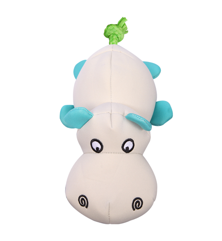Pet One Dog Toy Splash Squeaky Hippo W Rope 21.6cmL